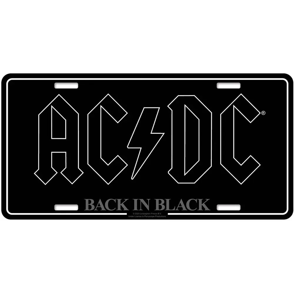 Number Plate: Back In Black