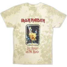 Iron Maiden, Tričko Beast On The Road, Unisex, Natural