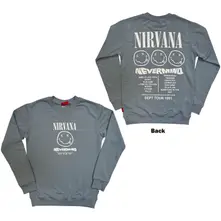 Unisex Unplugged Sweatshirt: Nevermind Tour 1991 (Blue) (Back Print)