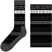 AC/DC, Ponožky Back In Black, Unisex, Čierna