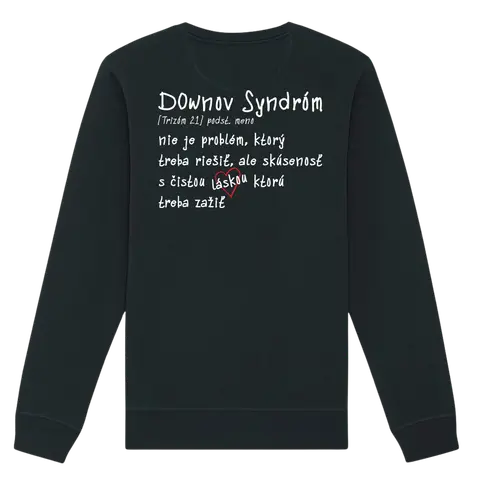 Láska Rozdiely Nevidí – Crewneck Downov syndróm, Unisex, Čierna