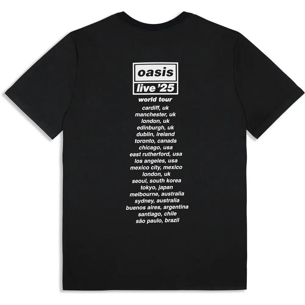 Unisex T-Shirt: Collage Live '25 World Tour (Black) (Back Print & Ex-Tour)