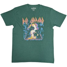 Def Leppard, Tričko Hysteria Album Art, Unisex, Zelená
