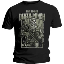 Five Finger Death Punch, Tričko War Soldier, Unisex, Čierna