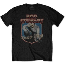Rod Stewart, Tričko Forever Crest, Unisex, Čierna