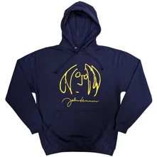 John Lennon, Mikina Self Portrait, Unisex, Modrá