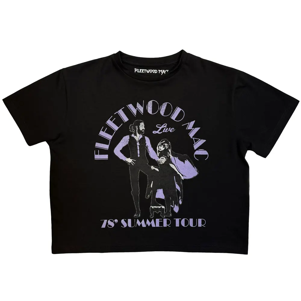 Ladies Crop Top: Summer Tour '78 (Black)