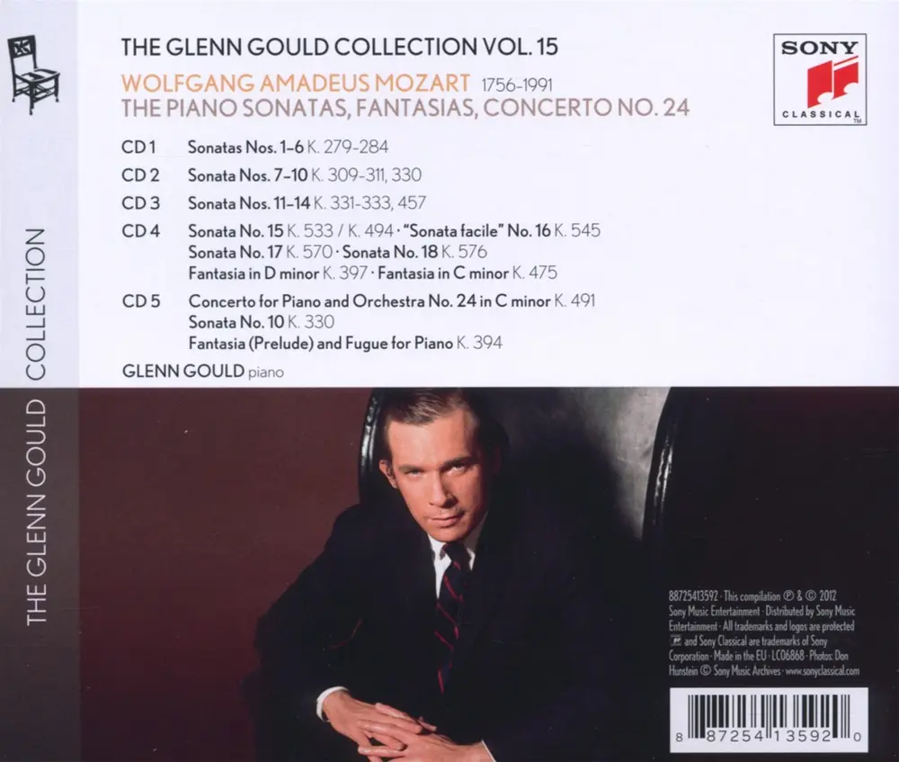 Glenn Gould plays Mozart: The Piano Sonatas (No. 10: Recordings of 1958 & 1970); Fantasias K. 397 & K. 475; Fantasia & Fugue K. 394; Piano Concerto No. 24 K. 491