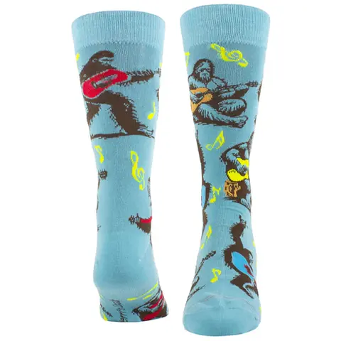 Unisex Crew Socks: Monkeys (Blue) (UK Size 6.5 - 11)