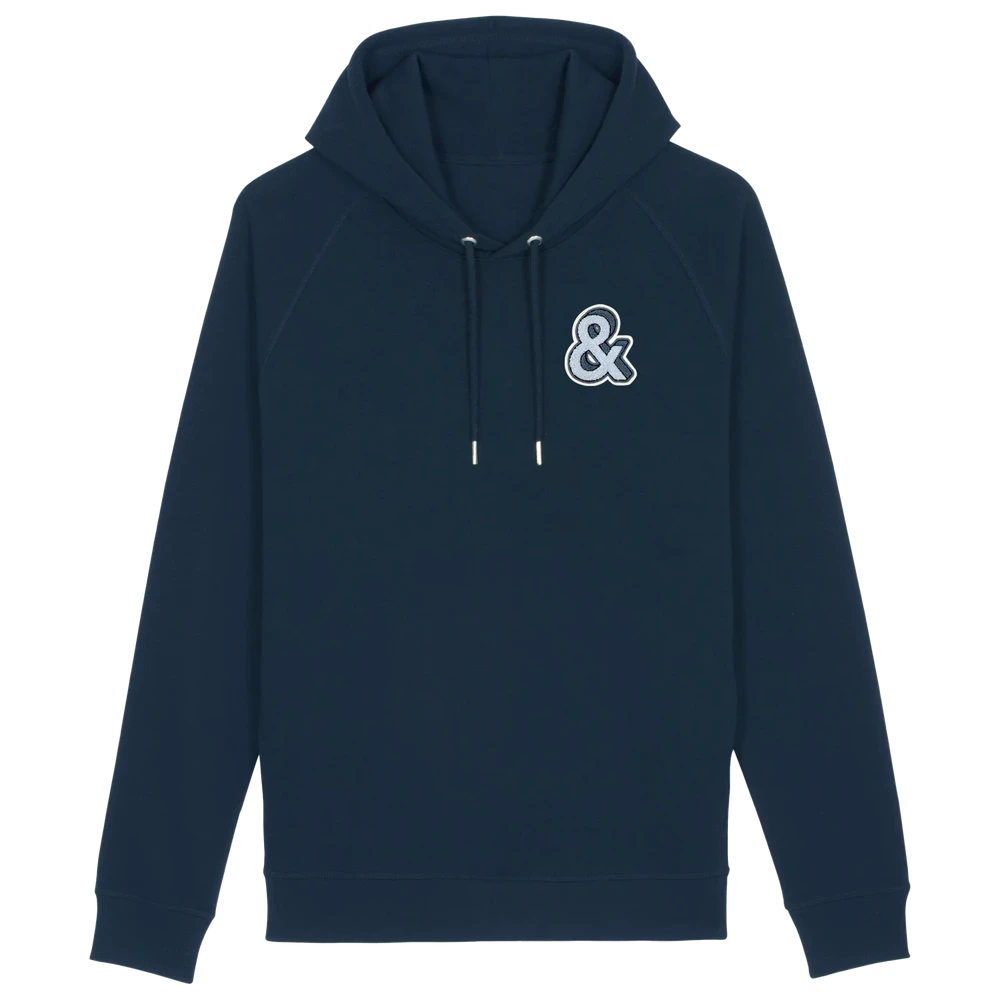 & fuzzy patch hoodie