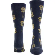Unisex Crew Socks: Acoustic Guitars (Blue)  (UK Size 6.5 - 11)