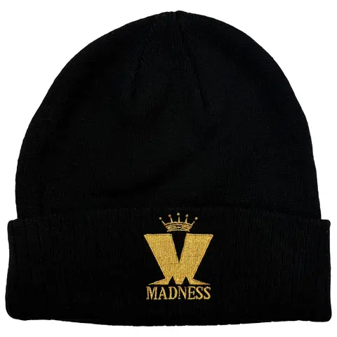 Unisex Beanie Hat: Crown & M (Black)
