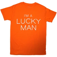 Richard Ashcroft, Tričko Lucky Man, Unisex, Oranžová