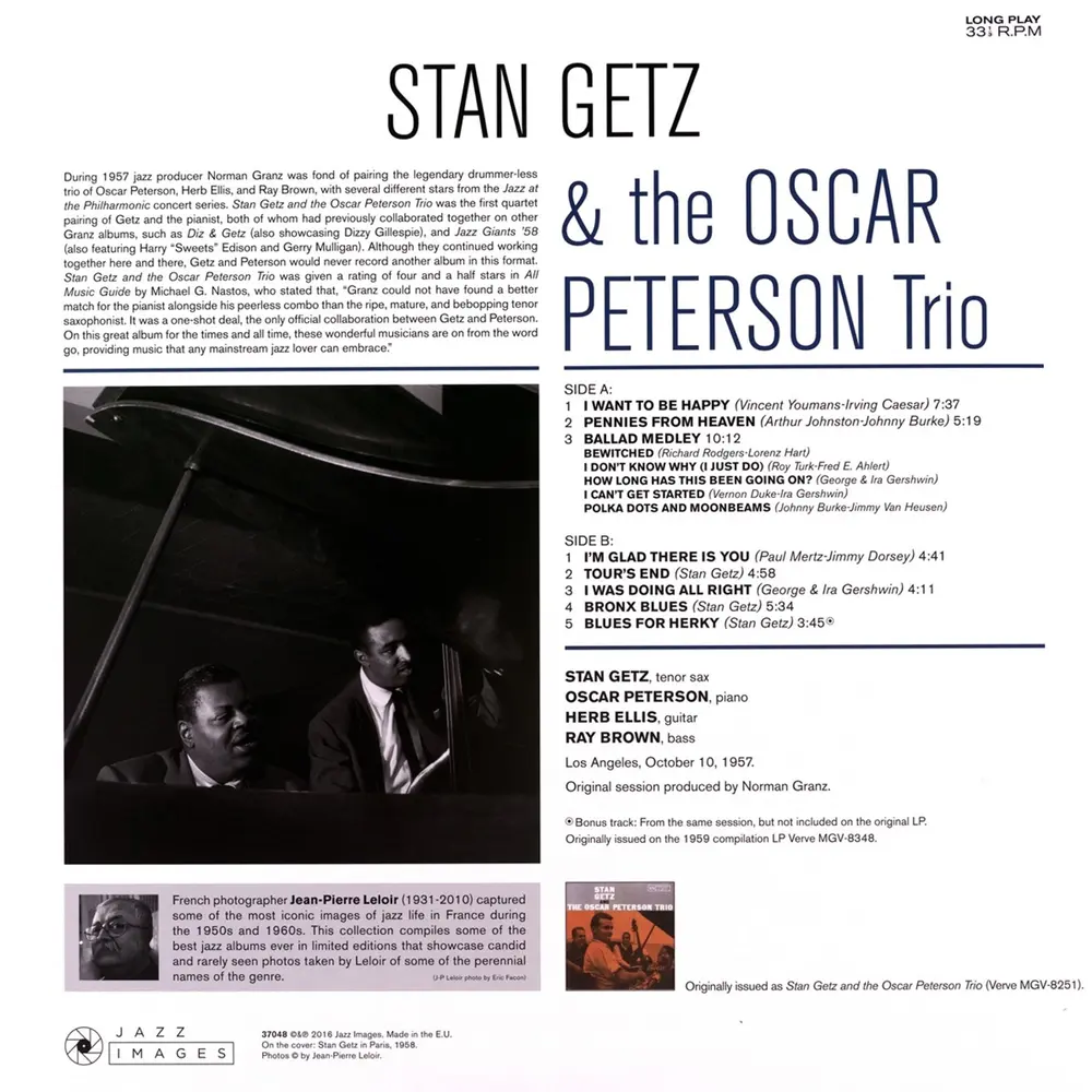 Stan Getz – WITH THE OSCAR PETERSON TRIO (Vinyl)