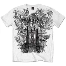 Avenged Sevenfold A7X, Tričko Land of Cain, Unisex, Biela