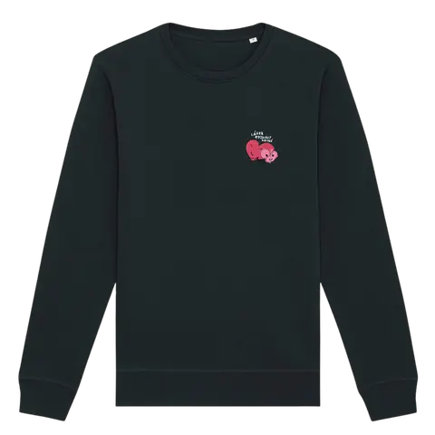 Crewneck Láska Rozdiely Nevidí, Unisex, Čierna