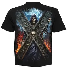 Unisex T-Shirt: Crossed Over (Black) (Back Print) thumbnail