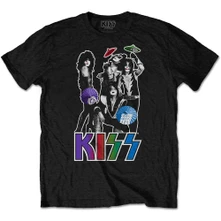 Kiss, Tričko Umbrellas, Unisex, Čierna