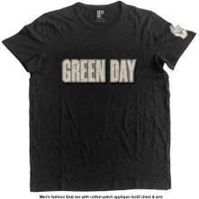 Green Day, Tričko Logo & Grenade, Unisex, Čierna