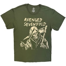 Avenged Sevenfold, Tričko Unisex T-Shirt: Reaper (Khaki Green), Unisex, Zelená