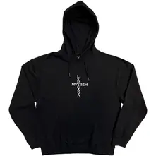 Unisex Pullover Hoodie: Mayhem (Black) (Back Print) thumbnail