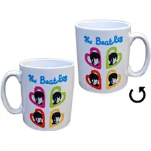 Hrnček Unboxed Mug: A Hard Day's Night Headshot Hearts (White)