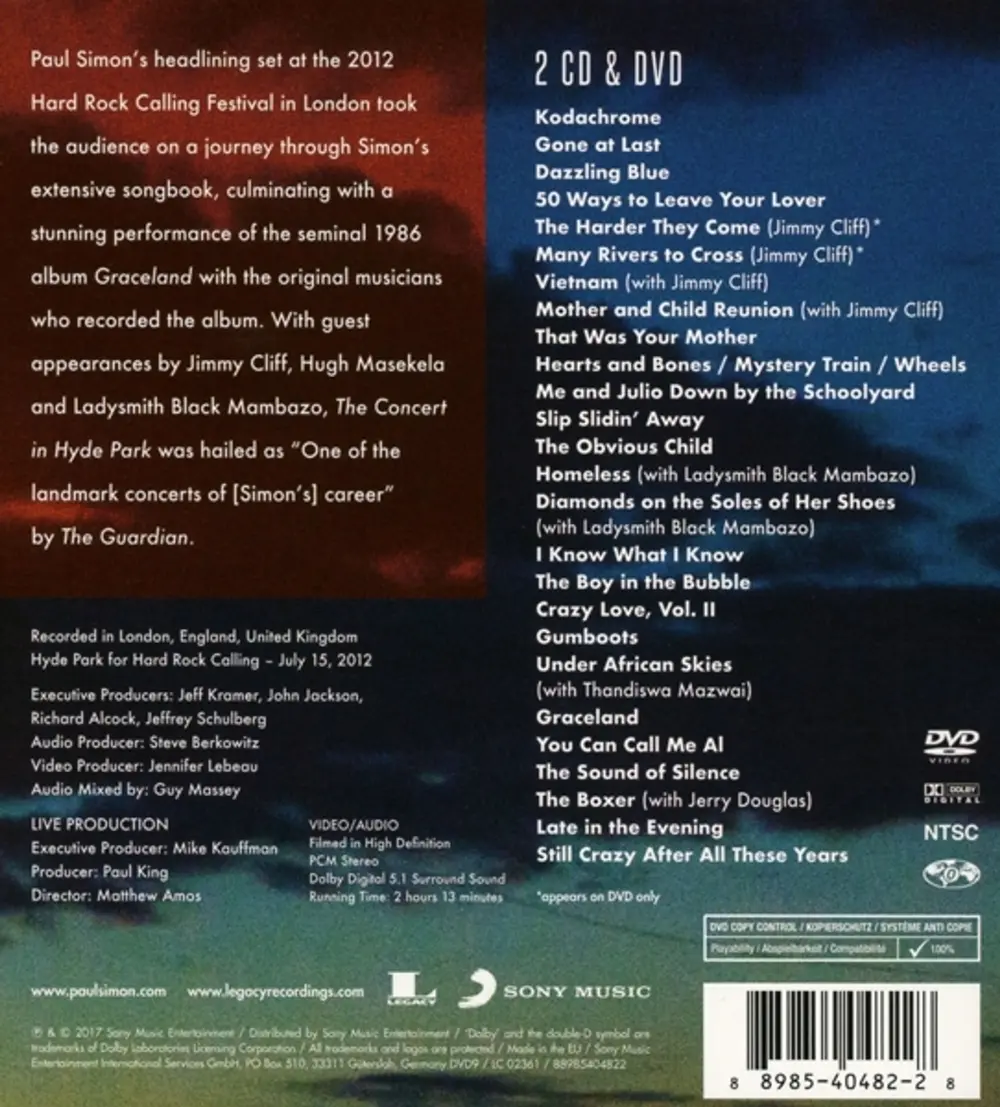 Paul Simon – CONCERT IN HYDE PARK (CD)