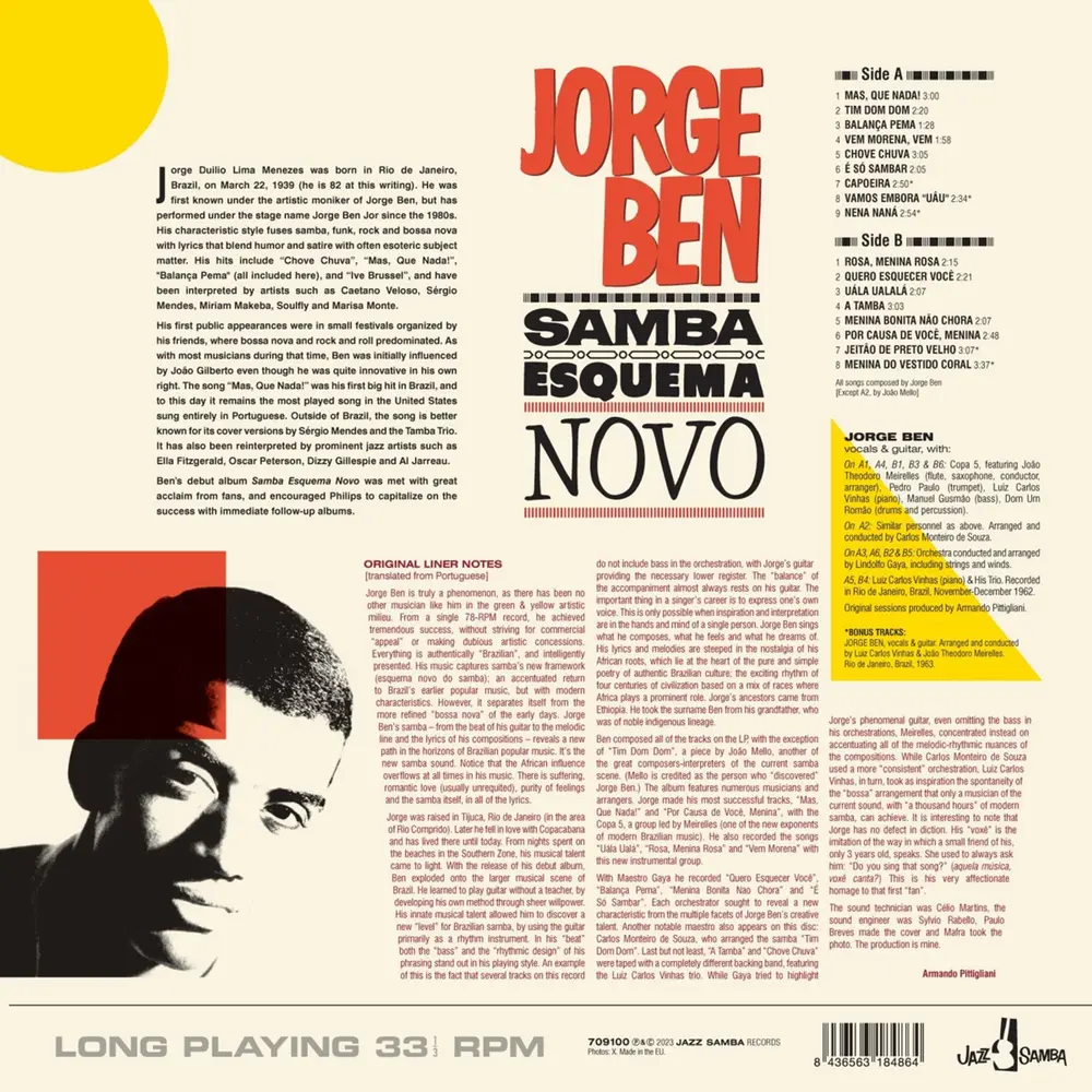 Jorge Ben – SAMBA ESQUEMA NOVO (Vinyl)