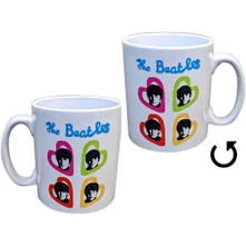 Hrnček Unboxed Mug: A Hard Day's Night Headshot Hearts (White)
