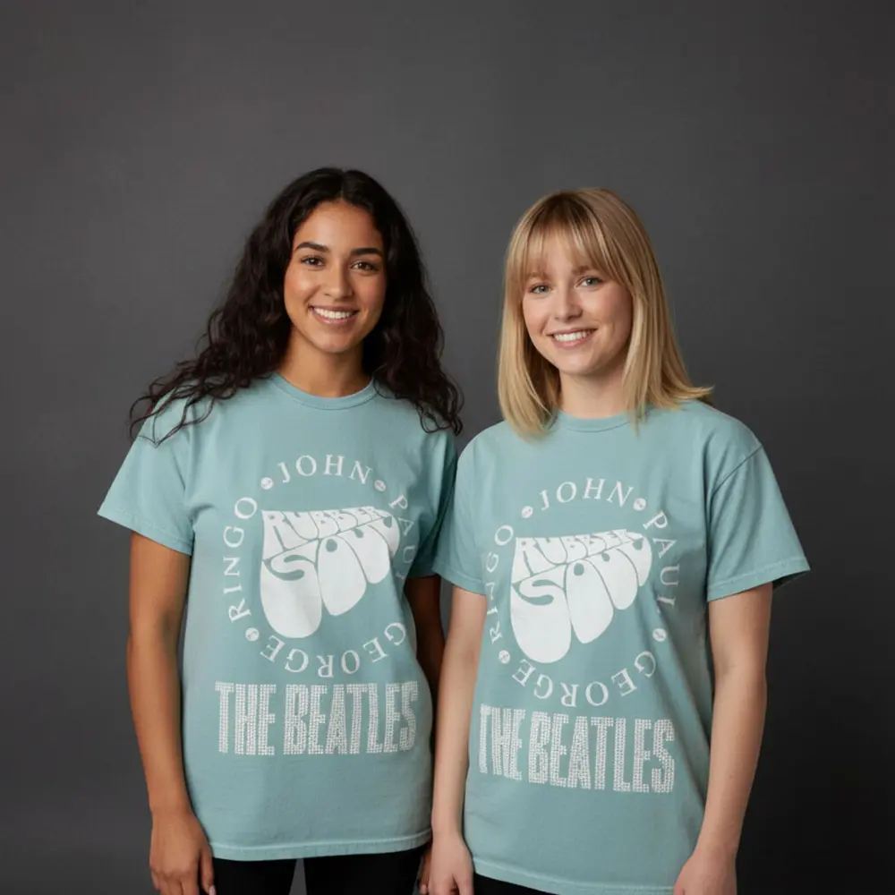 Ladies Unplugged T-Shirt: Rubber Soul Circle (Blue)