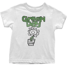 Green Day, Tričko Flower Pot, Dieťa, Biela