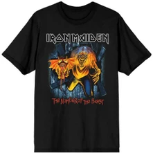 Iron Maiden, Tričko Number of the Beast Eddie Panel Burst, Unisex, Čierna