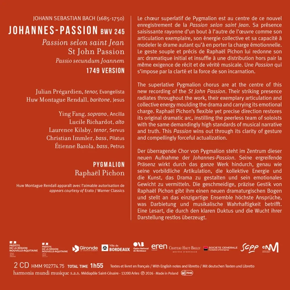 JOHANN SEBASTIAN BACH: JOHANNES-PASSION BWV 245