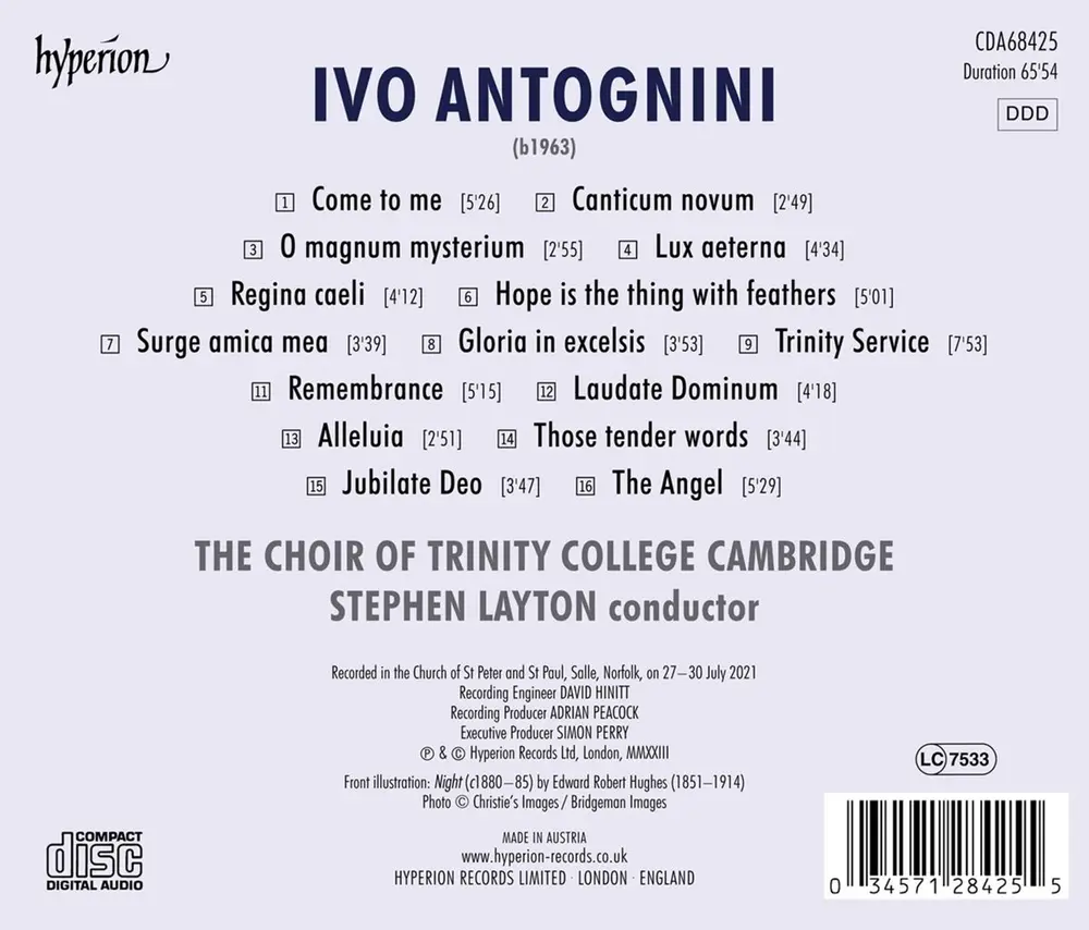 IVO ANTOGNINI: COME TO ME IN THE SILENCE OF THE NIGHT
