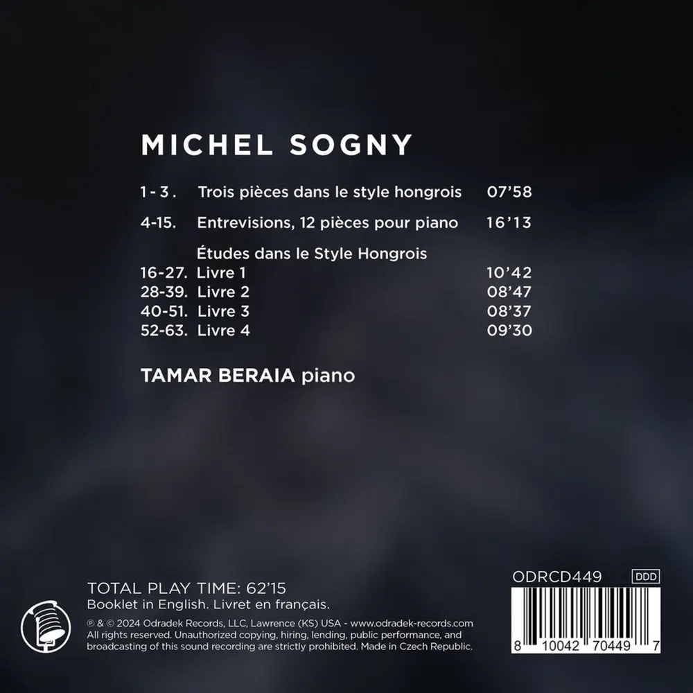 MICHEL SOGNY: PIANO WORKS