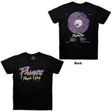 Prince, Tričko Purple Rain 40th Anniversary, Unisex, Čierna