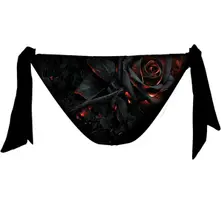 Ladies Bikini: Burnt Rose (Black) (All Over Print) thumbnail