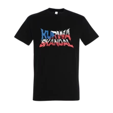 Erne100, Tričko Kurwa skandal (basic), Unisex, Čierna