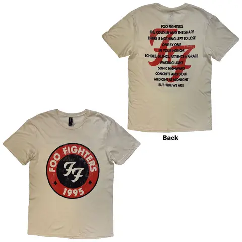 Unisex T-Shirt: 1995-2025 Albums (Natural) (Back Print)
