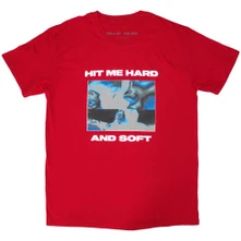 Billie Eilish, Tričko Hit Me Hard And Soft Negative, Unisex, Červená