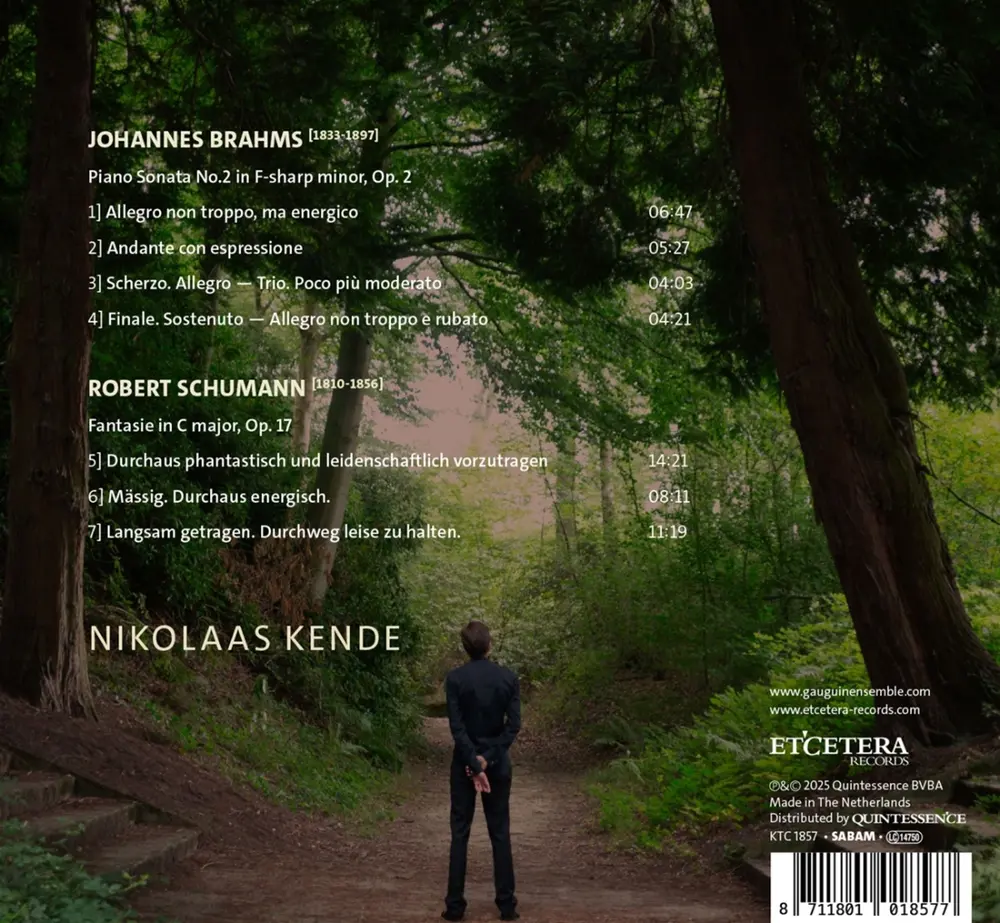BRAHMS/SCHUMANN: PIANO SONATA NO.2, OP.2/FANTASIE C-DUR, OP.17