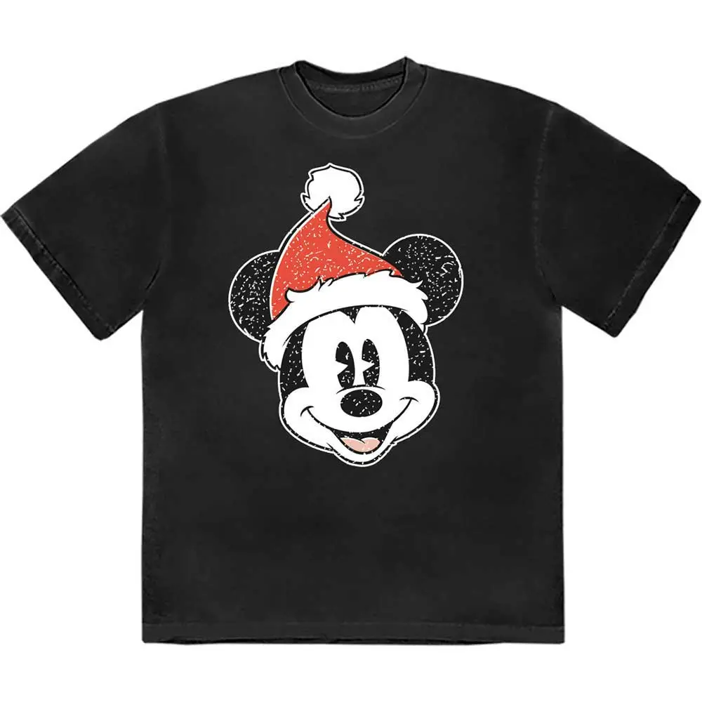 Mickey Mouse – Santa Hat (Nero) (Maglietta)