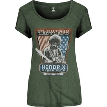 Jimi Hendrix, Tričko Electric Ladyland, Žena, Zelená