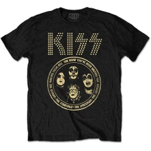 Kiss, Tričko Band Circle, Unisex, Čierna