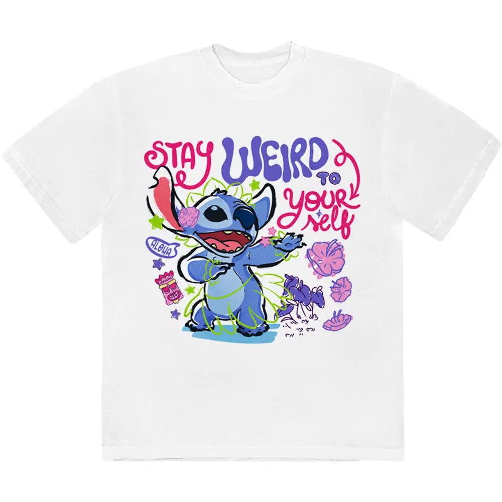 Lilo & Stitch - Stay Weird To Yourself (Bianca) (Maglietta)