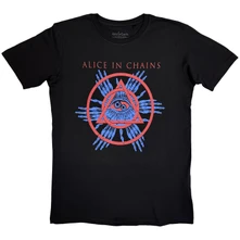 Alice In Chains, Tričko Circle Triangle, Unisex, Čierna