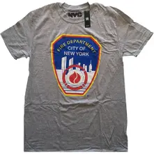New York City – Fire Dept. Badge (Gri) (Tricou)