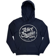 Mikina Unisex Pullover Hoodie: Circle Emblem (Navy Blue)