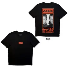 Unisex T-Shirt: Los Angeles Half Faces Fan Store (Black) (Back Print & Ex-Tour) thumbnail