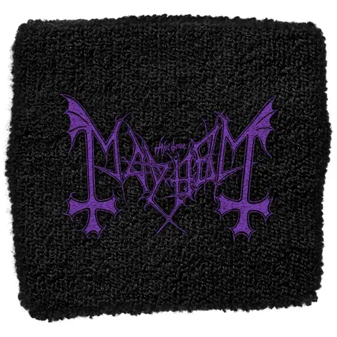 Embroidered Wristband: Purple Logo
